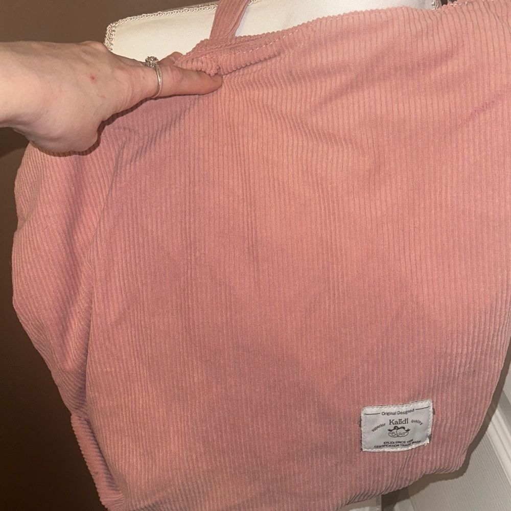 Kalidi Pink Corduroy Tote Bag - Picture 3 of 11